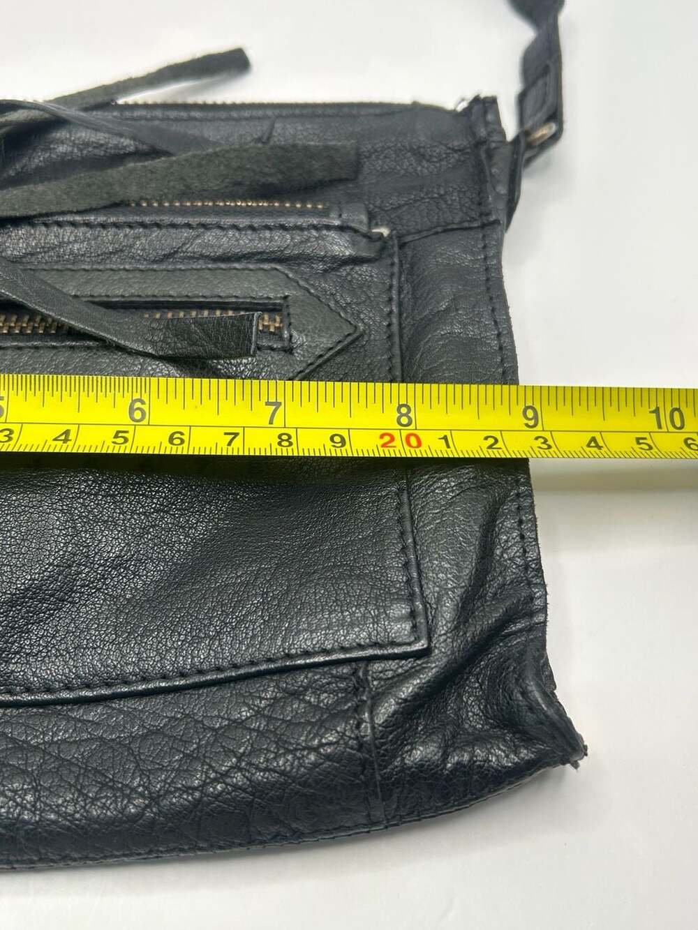 Day & Mood Black Leather Multi-Zip Crossbody Bag - Picture 8 of 9